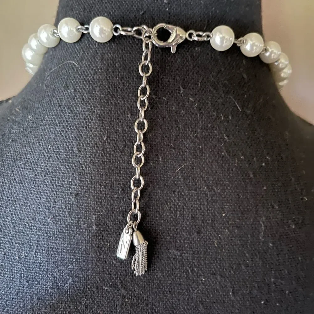 Simply Vera Faux Long Metal Tassel Necklace